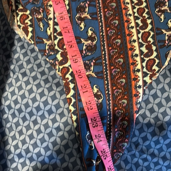 Pink Rose multi  pattern high neck sleeveless blouse Sz M - Picture 10 of 13